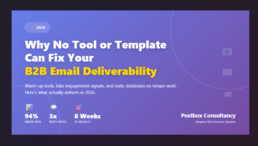 Why No Tool or Template Can Fix Your B2B Email Deliverability in 2026