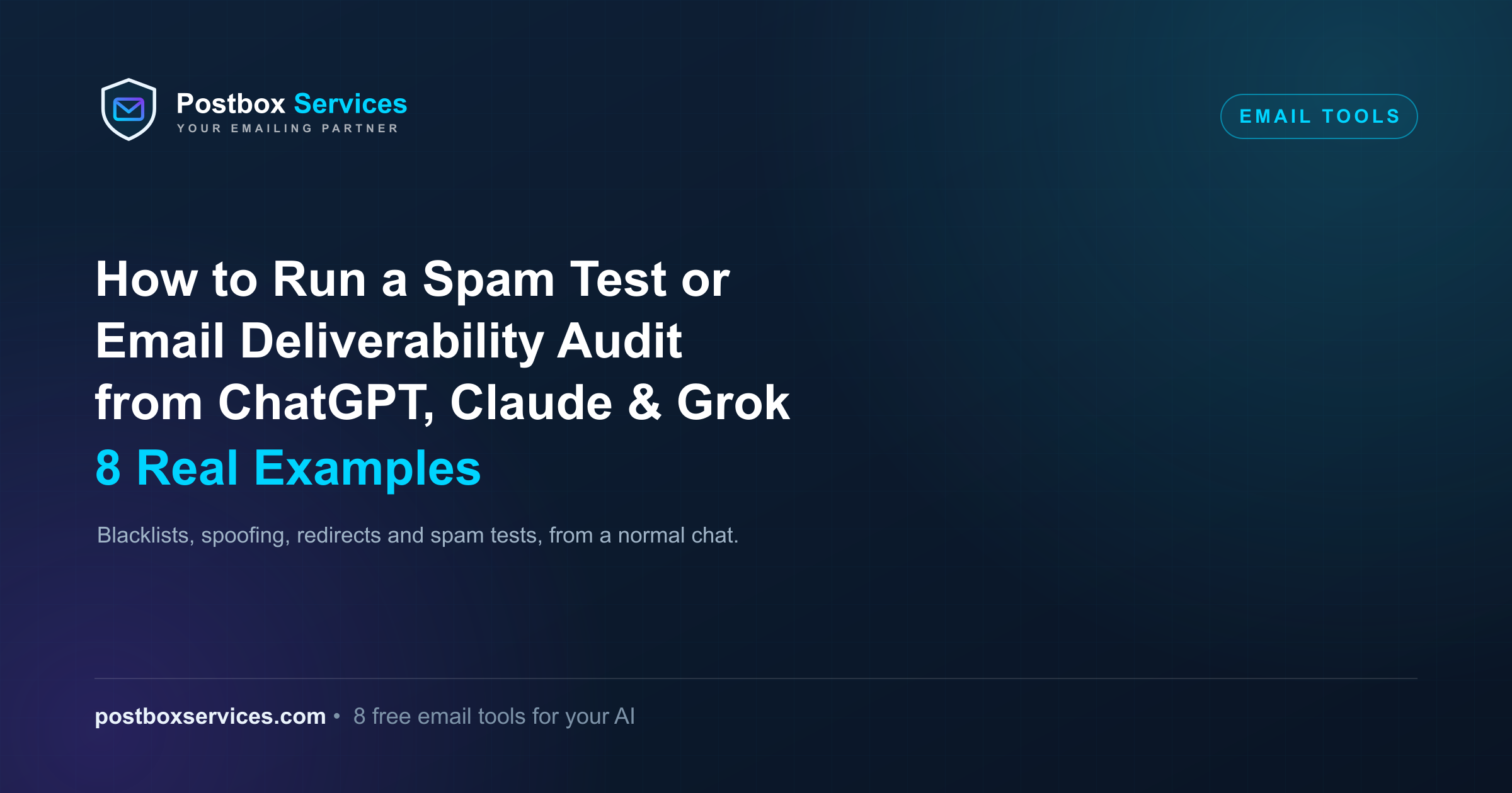 How to run a spam test or email deliverability audit from ChatGPT, Claude and Grok - Postbox Services