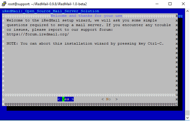 iredmail installation step
