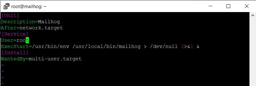 Start mailhog automatically on system restart